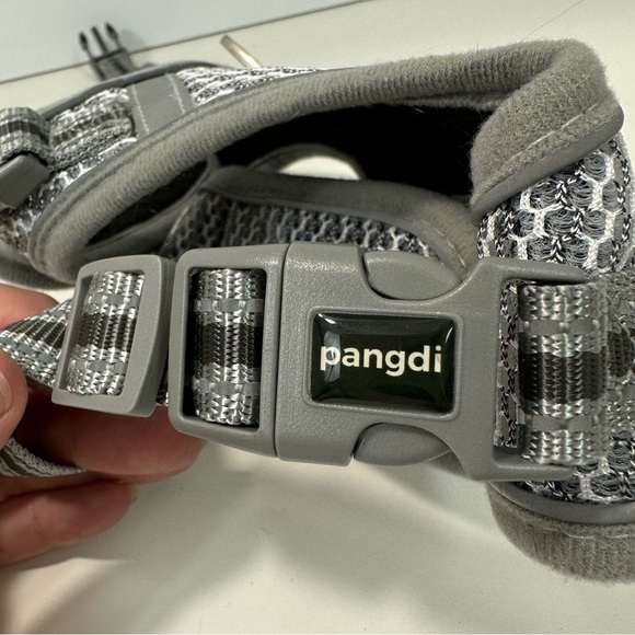PANGDI Dog Harness Size Large Gray Adjustable Hook & Latch - Picture 4 of 9